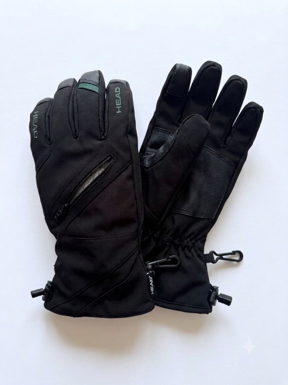 HEAD Women's Ski Gloves Black Medium DuPont Sorona Insulation Cold Weather New